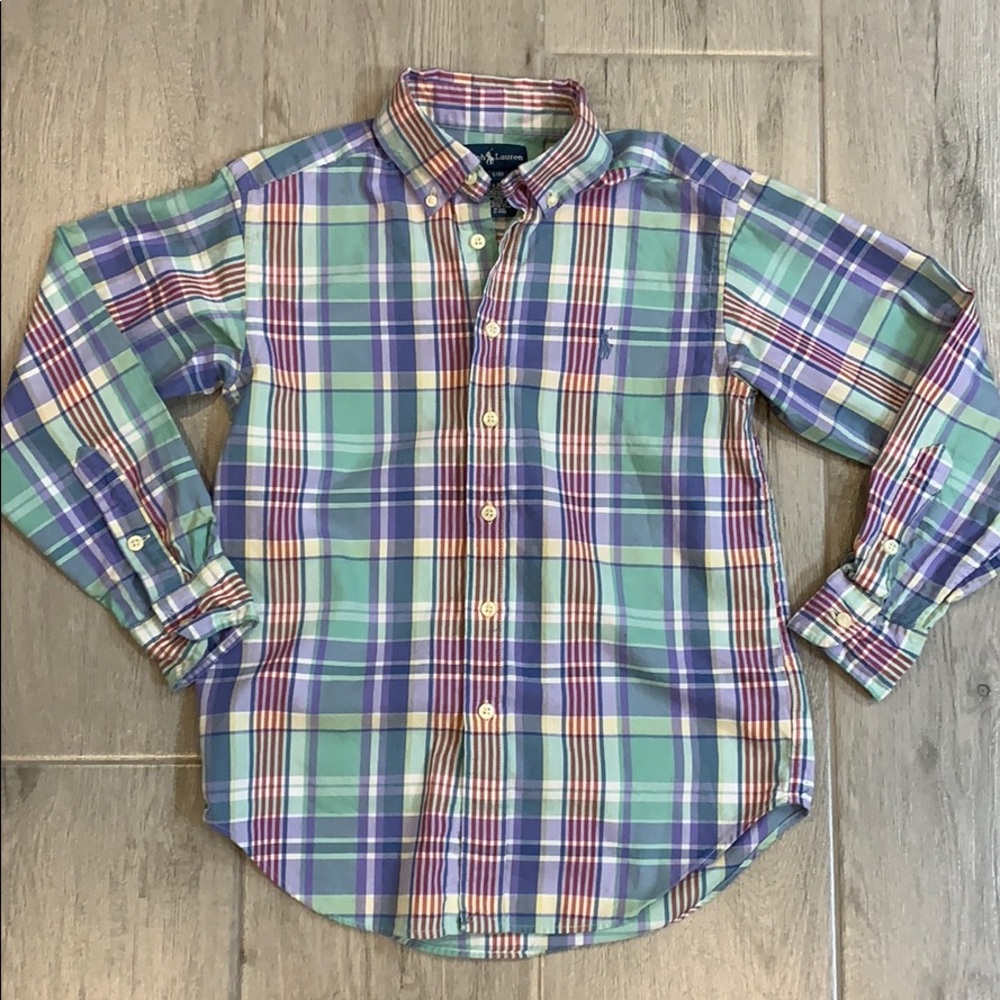 Ralph Lauren 8 Boys Long Sleeve Button Down Shirt